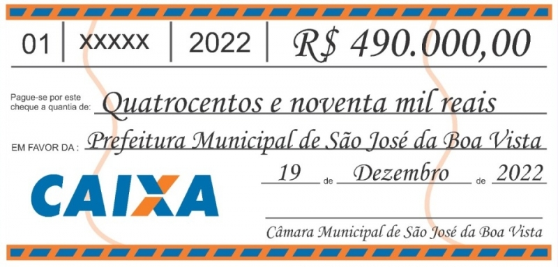Câmara devolve ao Poder Executivo R$ 490.000,00